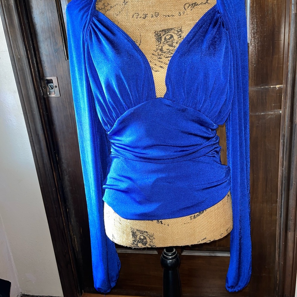 Vibrant Royal Blue Women's Blouse